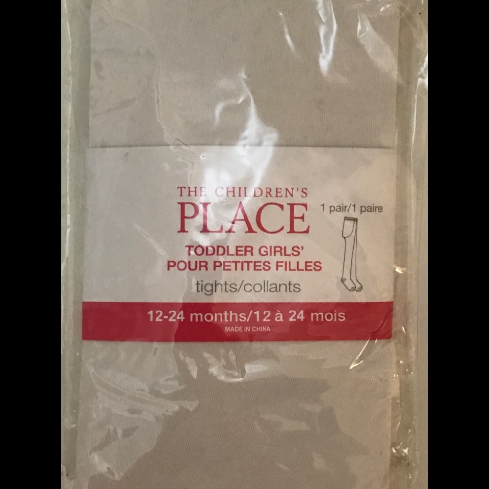 Toddlers opaque white tights